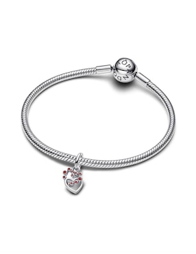Charm de corazón Pandora Moments de plata P 925 cristal