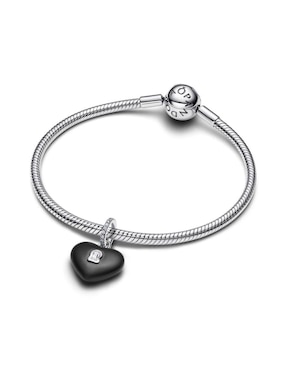 Charm de corazón Pandora Moments de plata P 925 zirconia cúbica