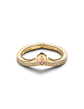Anillo Pandora Disney x Pandora Aurora de plata P 925 zirconia cúbica con acabado baño de oro