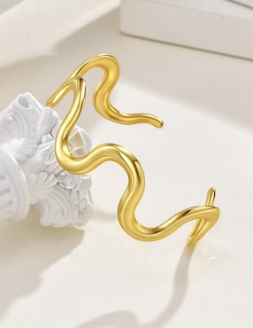 Brazalete Moon de oro laminado 8 K acabado brillante