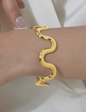 Brazalete Moon de oro laminado 8 K acabado brillante