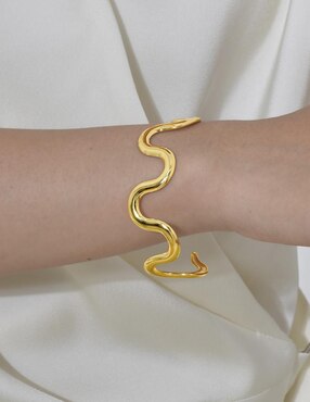 Brazalete Moon de oro laminado 8 K acabado brillante