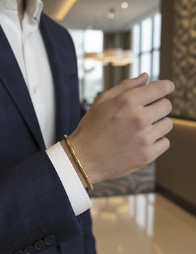 Brazalete Moon de oro laminado 8 K acabado brillante