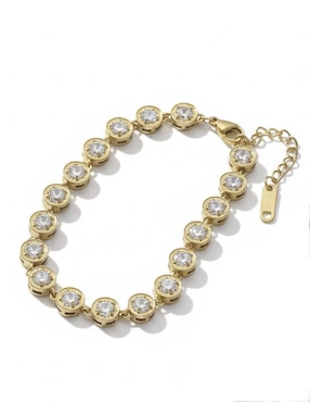 Pulsera Moon de oro laminado con zirconia 8 K