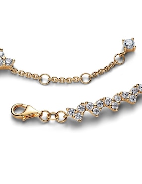 Brazalete Pandora de plata P 925 Timeless con acabado baño de oro