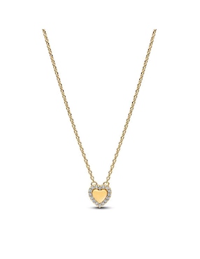 Collar de corazón Pandora de plata P 925