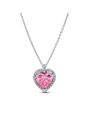 Collar con dije de corazón Pandora Timeless de plata P 925