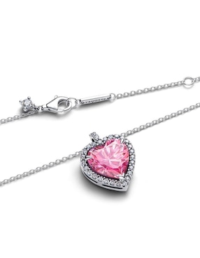 Collar con dije de corazón Pandora Timeless de plata P 925