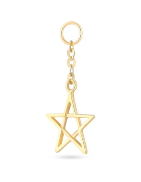 Charm de estrella Joyerias Bizzarro de oro amarillo 14 K