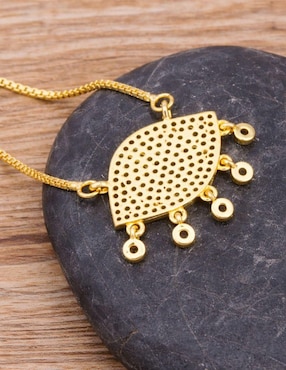 Collar con dije de ojo Yoiko Protección Turco 18 K
