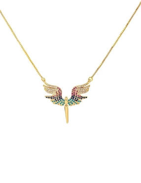 Collar con dije de ángel Yoiko Alada 18 K