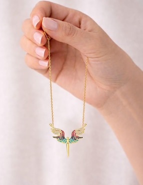Collar con dije de ángel Yoiko Alada 18 K