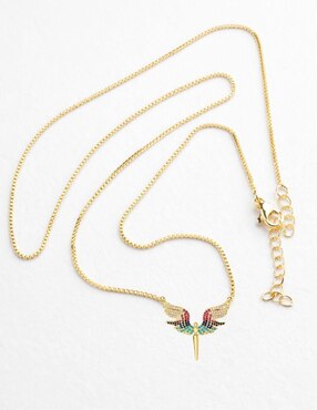 Collar con dije de ángel Yoiko Alada 18 K