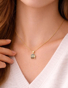 Collar con dije de elefante Yoiko Kala 18 K
