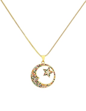 Collar con dije de luna Yoiko Talía 18 K