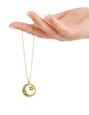 Collar con dije de luna Yoiko Talía 18 K