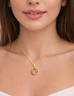 Collar con dije de luna Yoiko Talía 18 K