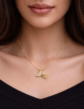 Collar con dije de colibrí Yoiko Lumina 18 K