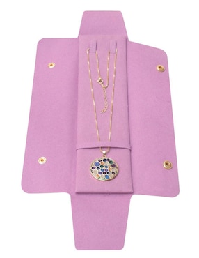 Collar con dije circular Yoiko Chromia 18 K