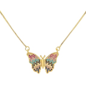 Collar con dije de mariposa Yoiko Alaria 18 K
