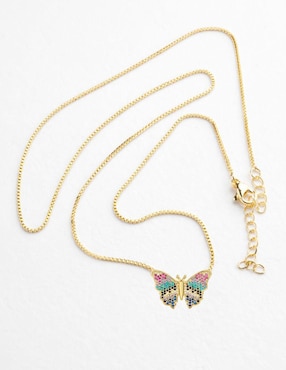 Collar con dije de mariposa Yoiko Alaria 18 K