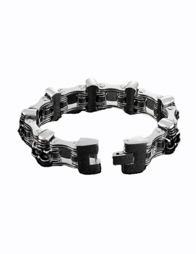 Pulsera Nira calaveras acabado brillante