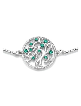Pulsera Güish con circonita acabado liso