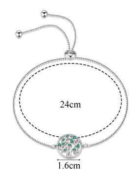 Pulsera Güish con circonita acabado liso