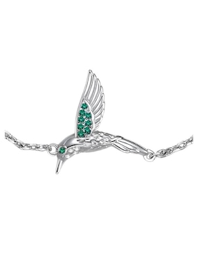 Pulsera Güish de plata acabado liso