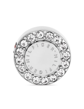Broqueles Tommy Hilfiguer Mini Crystals con acabado plateado