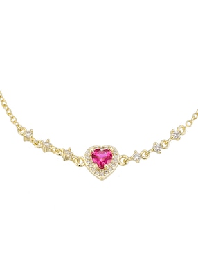 Pulsera Carmela Mía con zirconia 14 K acabado baño de oro