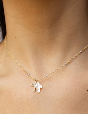 Collar de cruz Carmela Mía 14 K