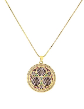 Collar con dije Yoiko Mandala con acabado baño de oro18 K