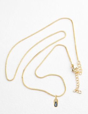 Collar con dije Yoiko Nazar con acabado baño de oro 18 K