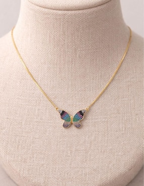 Collar de mariposa Yoiko Metamorfia con acabado baño de oro 18 K