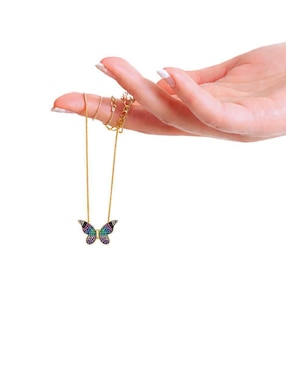 Collar de mariposa Yoiko Metamorfia con acabado baño de oro 18 K