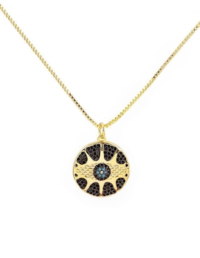 Collar con dije Yoiko Vortéx con acabado baño de oro 18 K