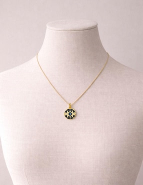 Collar con dije Yoiko Vortéx con acabado baño de oro 18 K