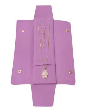 Collar con dije de mano Yoiko Auralis con acabado baño de oro 18 K