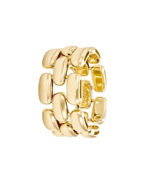 Anillo de eslabones Les Néréides Classic Revisite de plata P 925 con acabado baño de oro