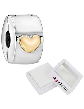 Charm de corazón Glamcharm San Valentín de plata p 925