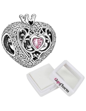 Charm de corazón Glamcharm San Valentín de plata p 925