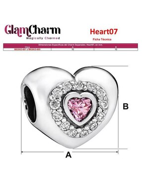 Charm Glamcharm San Valentín de plata P 925