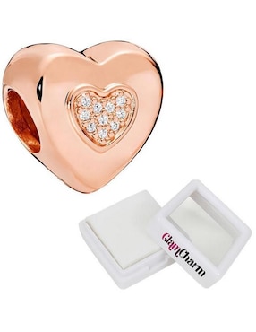 Charm de corazon Glamcharm San Valentín de plata P 925