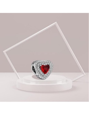 Charm de corazón Glamcharm San Valentín de plata P 925
