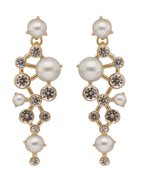 Aretes largos Anne Klein St. Augustine con acabado pavé