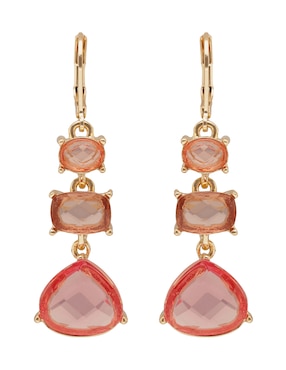 Aretes largos Anne Klein Tampa con acabado pavé