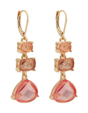 Aretes largos Anne Klein Tampa con acabado pavé