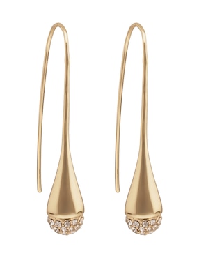 Aretes largos de Gota Dkny Lillie con acabado pavé