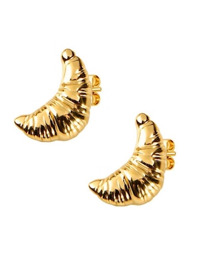 Aretes y collar forma de pan Yoiko Viennoise zirconia